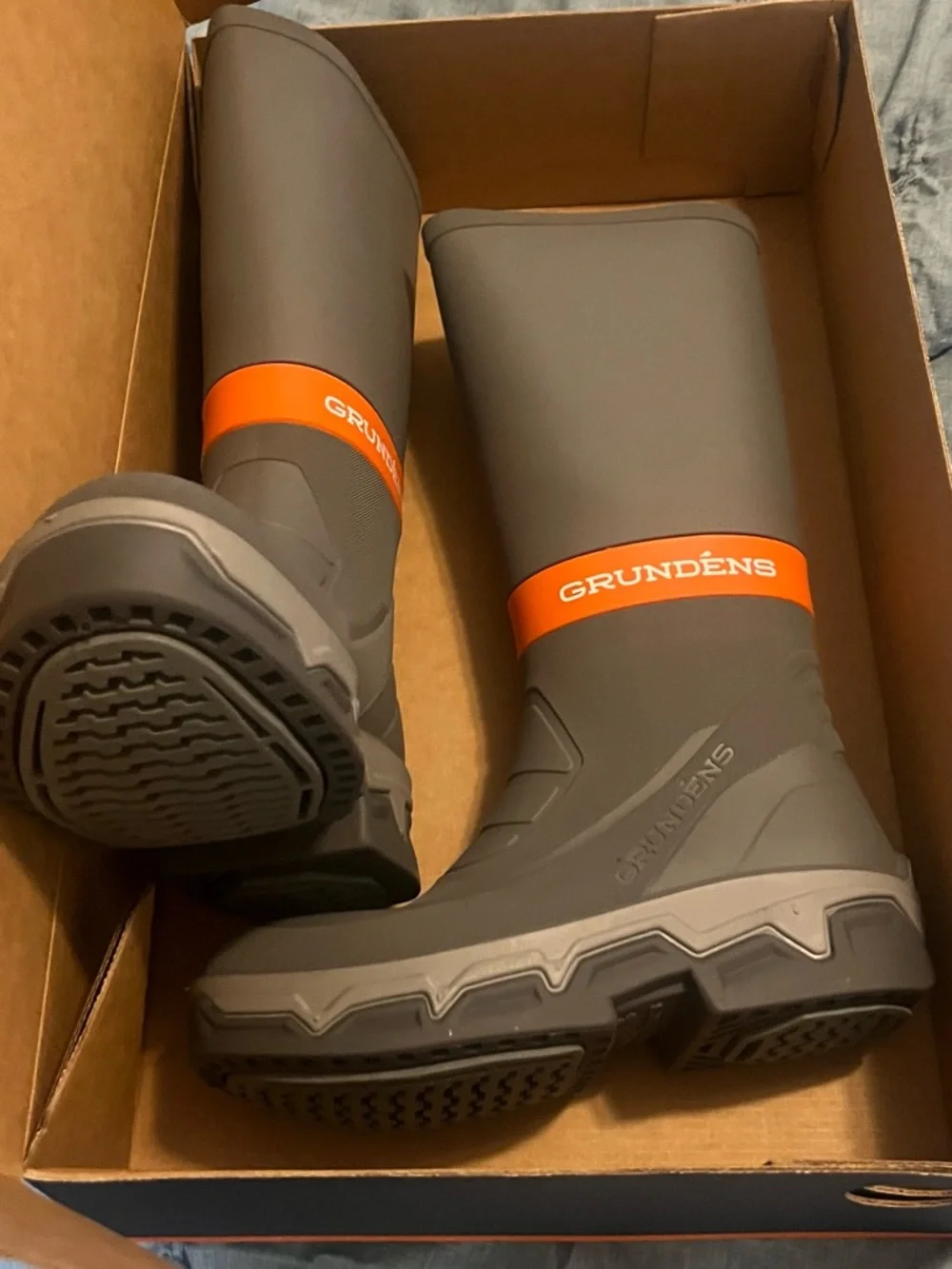 Deck-Boss Steel Grey and Orange Men's 15